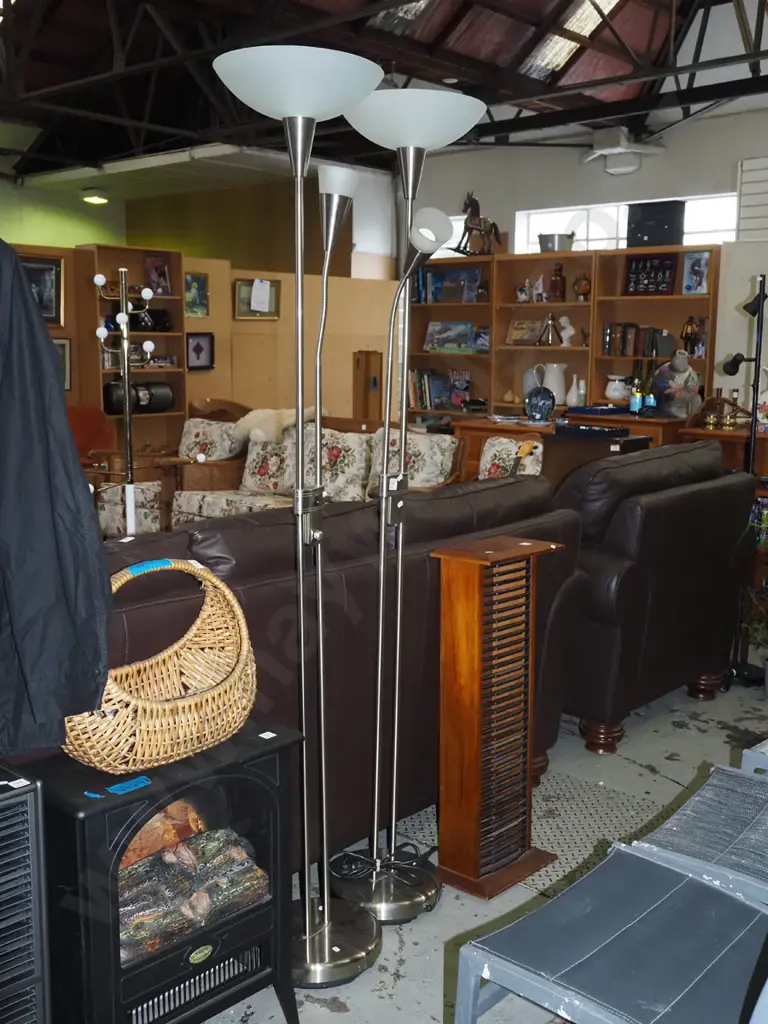 pair of matching standard lamps and uplights Image 1++