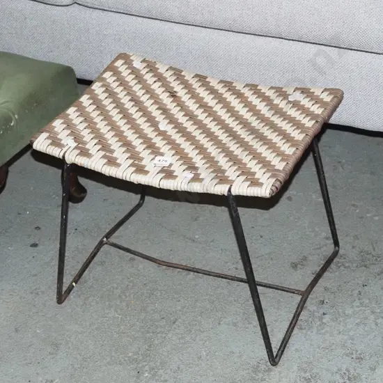 retro woven plastic stool