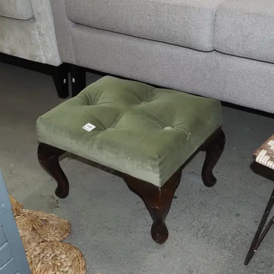 cab leg deep button footstool