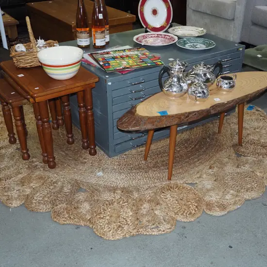 circular jute rope floor mat L1800 