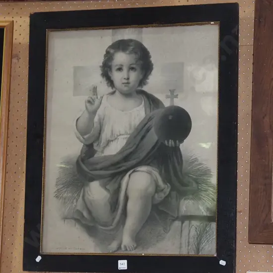 framed religious print - foxing