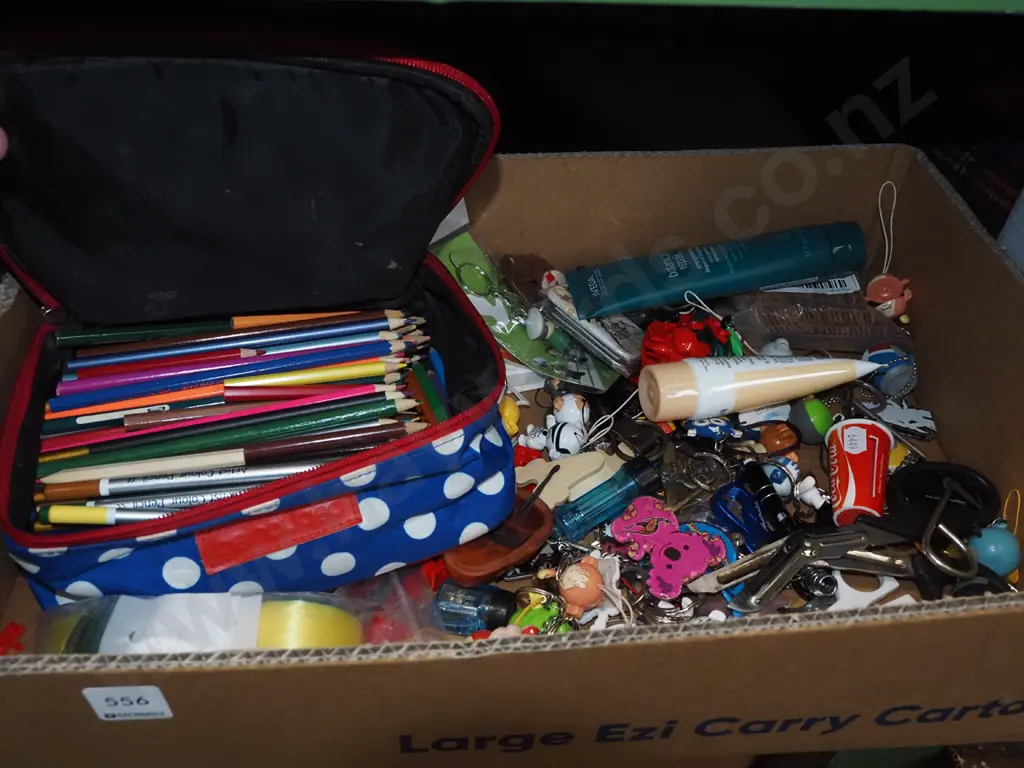 box; various toys, hand creams, coloured pencils etc Image 1++