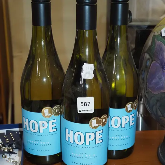 3x bottles of Hope Waipara Valley pinot gris 2020
