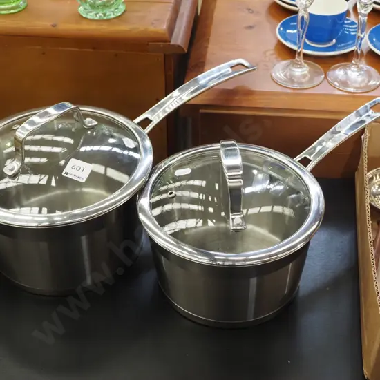 2x Hampden and Mason lidded pots