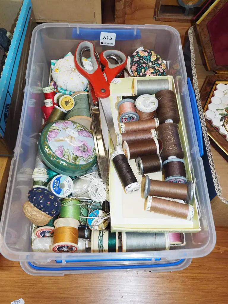 plastic Sistema container and sewing contents Image 1++