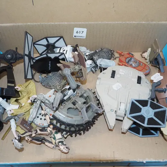 box of Star Wars figurines