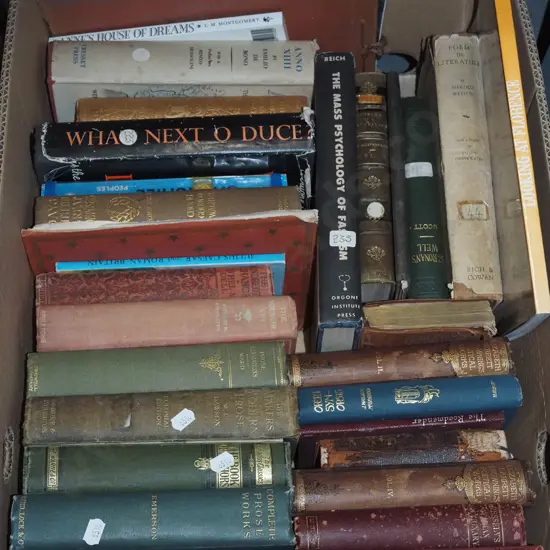 box of vintage and other books