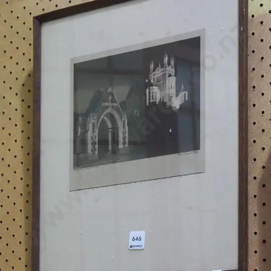 framed George Chance photograph - Otago Boys - foxing