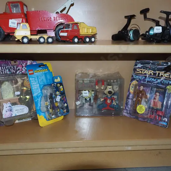 carded action figurines - some damage to some boxes