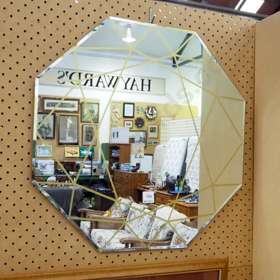 octagonal wall mirror - scratches