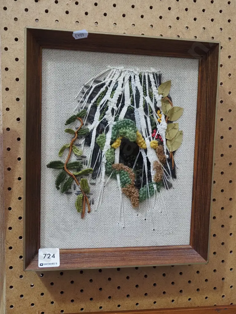 framed needlework - forest scene Image 1++