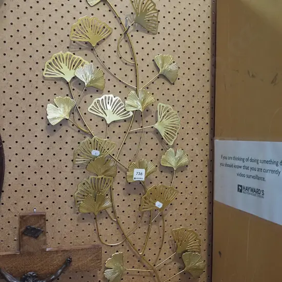 pressed metal wall art - flowers