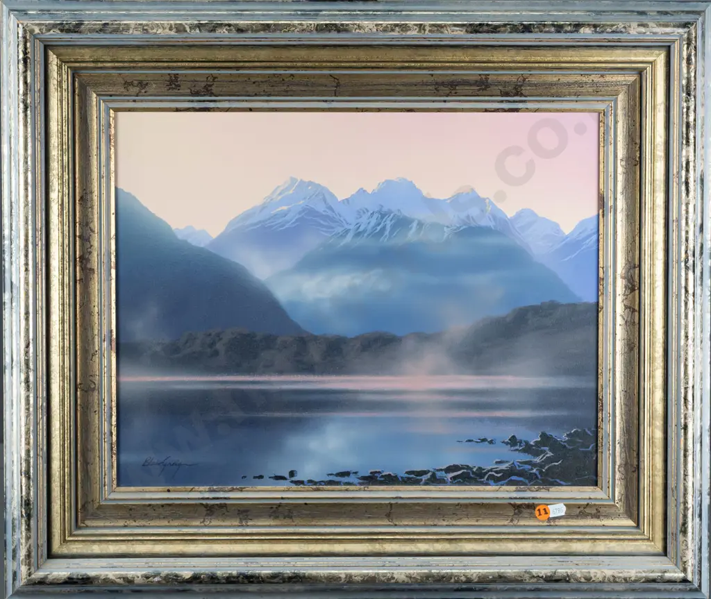 Blair Greig, framed oil on stretched canvas, "Evening, Near Glenorchy" H-345 W-445 Image 1++
