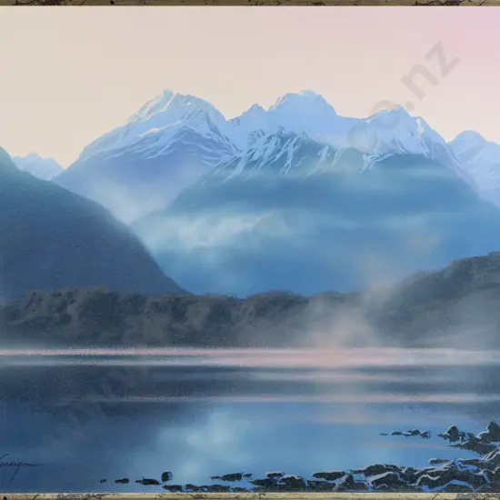 Blair Greig, framed oil on stretched canvas, "Evening, Near Glenorchy" H-345 W-445