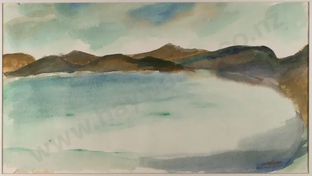 Anna Caselberg -- framed watercolour on paper, Hoopers Inlet, H-310 W-545 Image 1++
