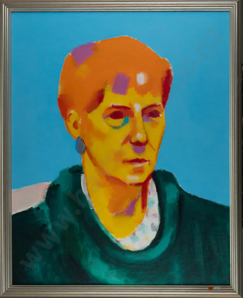 John Z Robinson 1994 -- framed acrylic on canvas "Jennifer" H-745 W-595 Image 1++