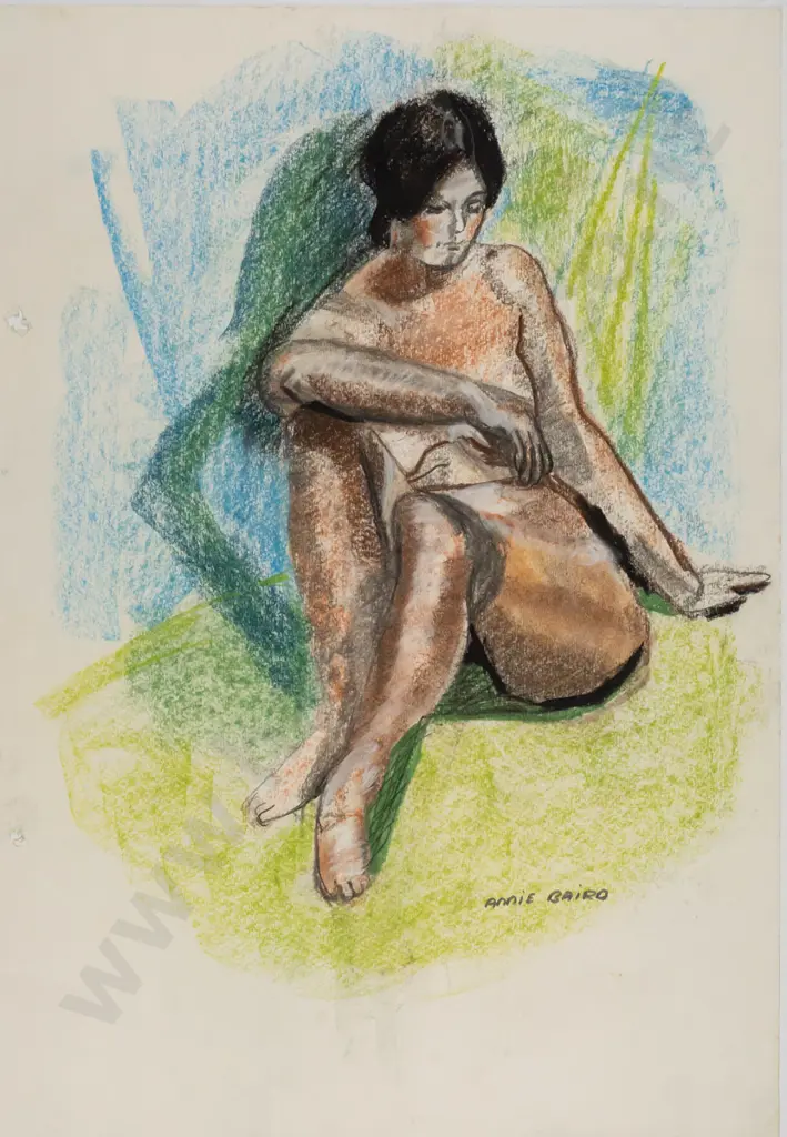 Annie Baird - unframed pastel - nude H550 W370 Image 1++