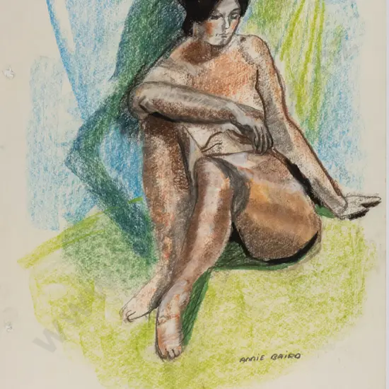 Annie Baird - unframed pastel - nude H550 W370