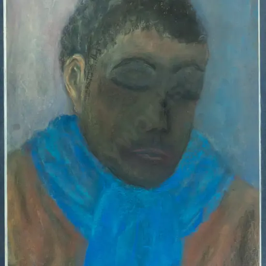 Marie T Murphy -- framed pastel on paper "40 Winks" -- H-340 W-270