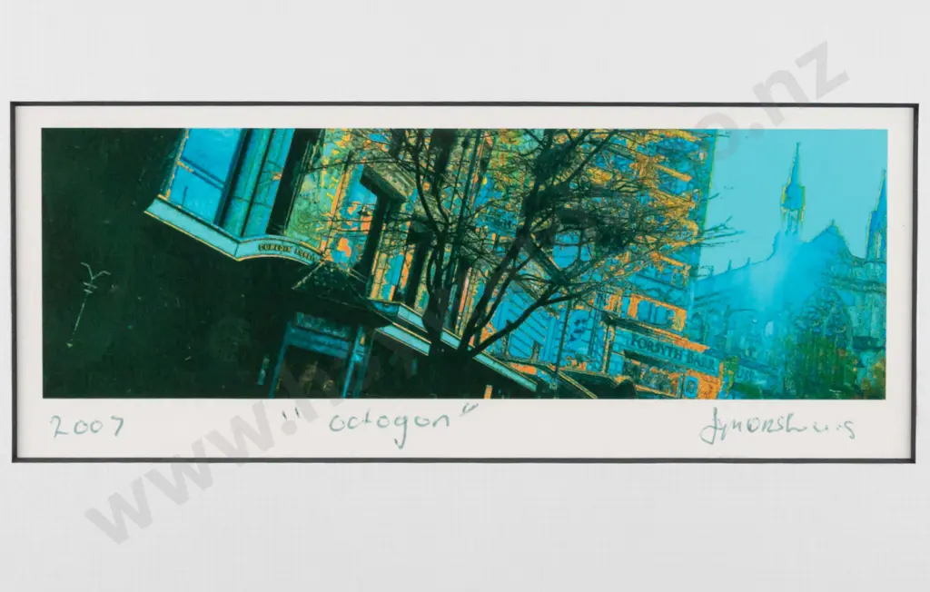 Justin Morshuis 2007 -- framed photograph "Octagon" H-70 W-185 [some small dints & scratches to frame] Image 1++