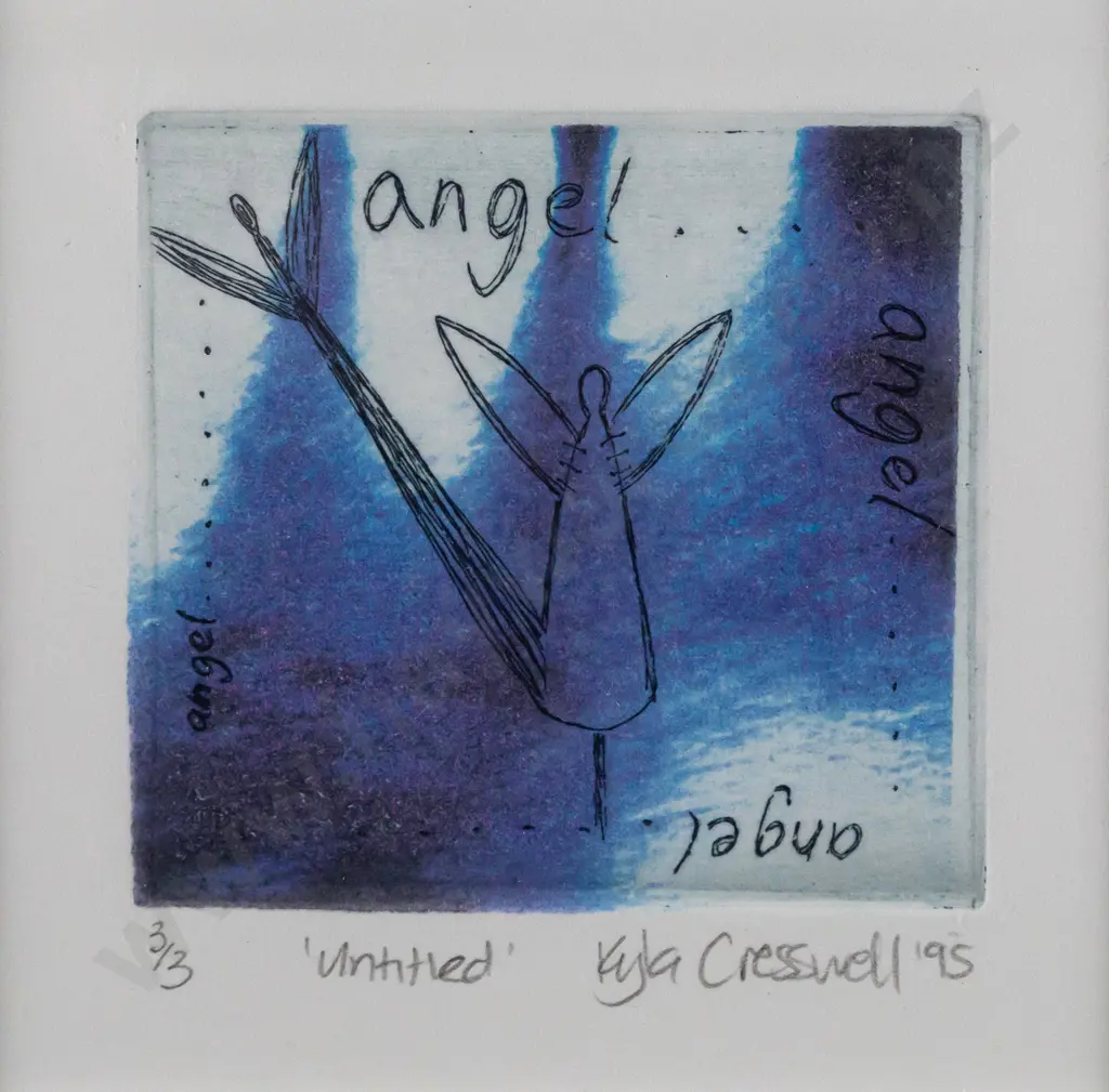 Kyla Cresswell 1995 -- framed etching & aquatint on paper "Untitledl" ed. 3/3 H-80 W-80 Image 1++
