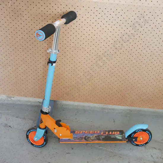 Blue and Orange Hot Wheels Scooter