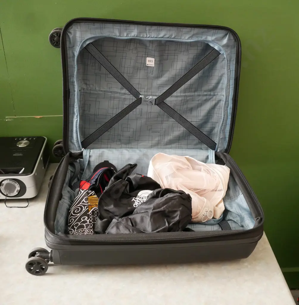 Black hard shell suitcase & various bags Image 1++