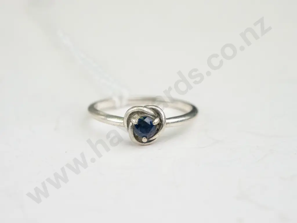 Silver ring with blue stone Image 1++