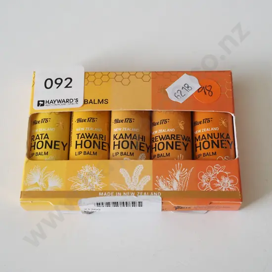 Box of honey lip balms