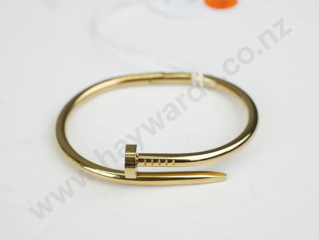 Gold ""Cartier Nail"" Bracelet Image 1++