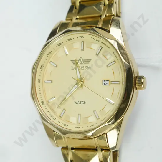 Metal yellow coloured Lanmsom dial watch