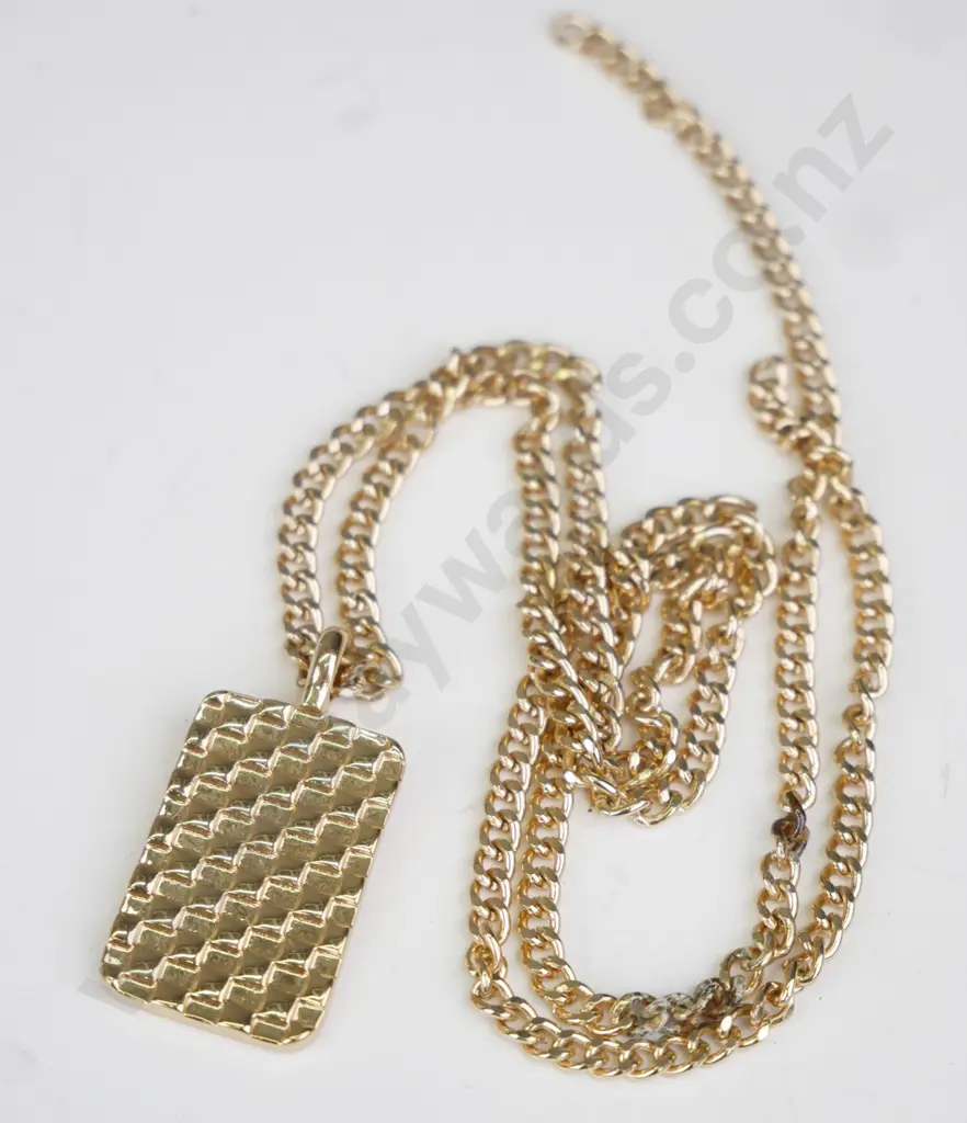 Gold necklace with ""WFTW"" in writing Image 1++