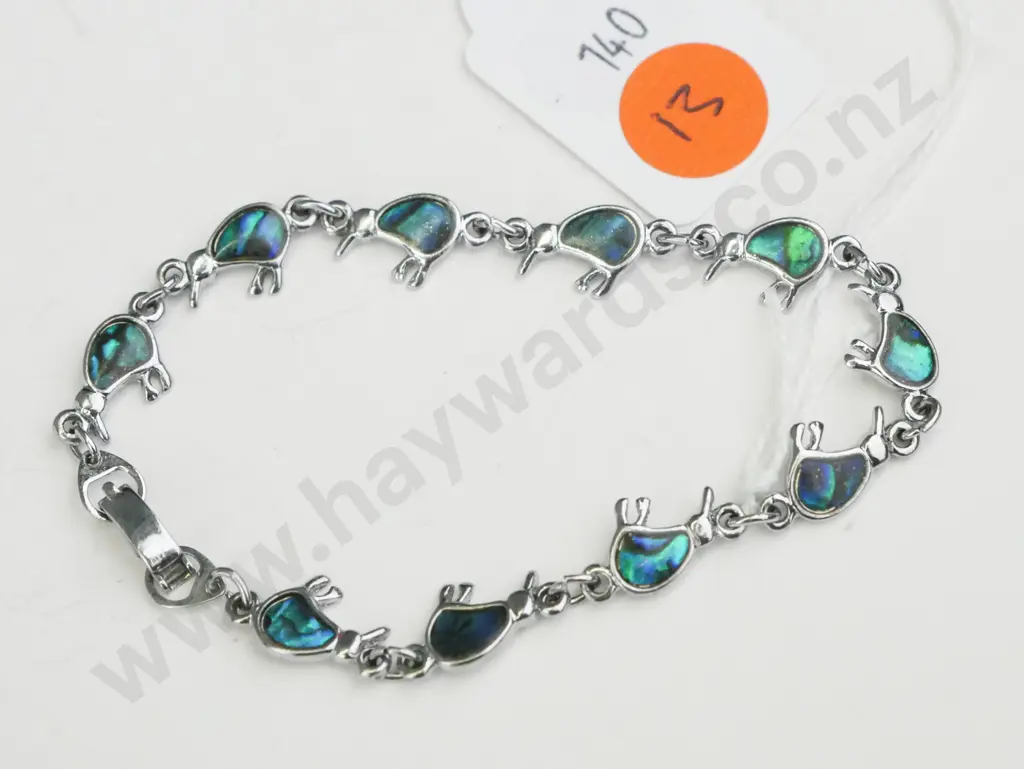 Paua Coloured Kiwi Bracelet Image 1++