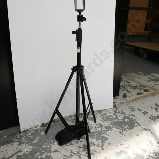 Tripod with cell phone attachment & carry case