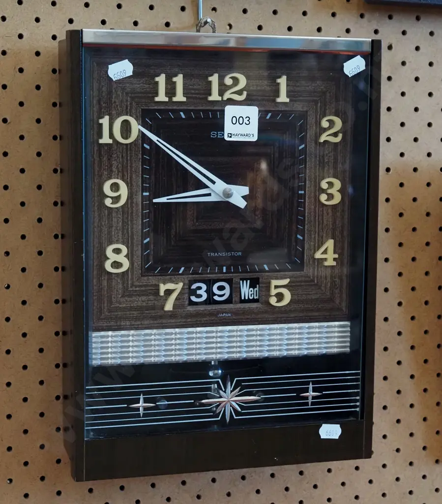 retro wall clock with calendar Image 1++