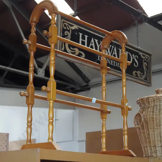 wooden towel rail