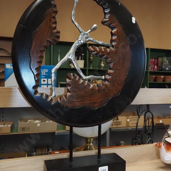 wood and metal sculpture H490