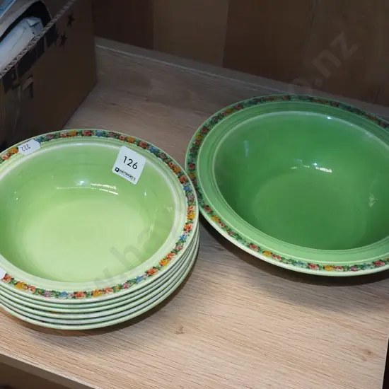 Crown Ducal green sweet set