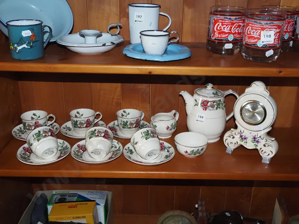 Maddock & Sons coffee set, ceramic mantle clock Image 1++