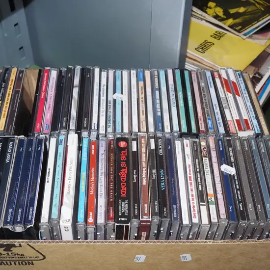 box of DVDs