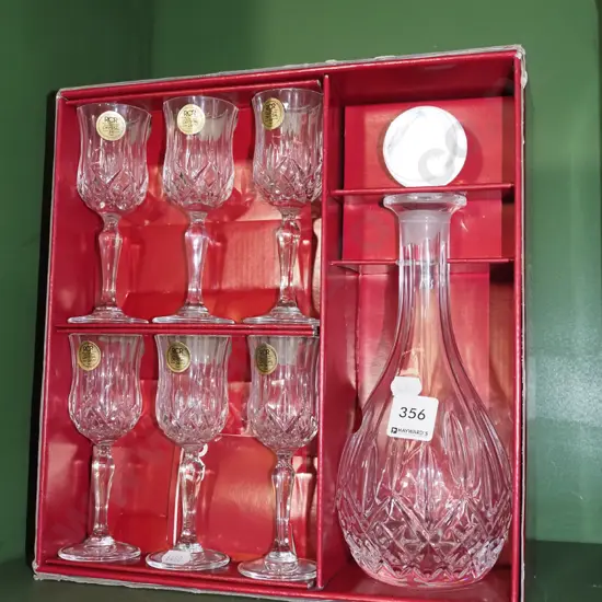 crystal decanter set