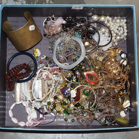 box of costume jewellery