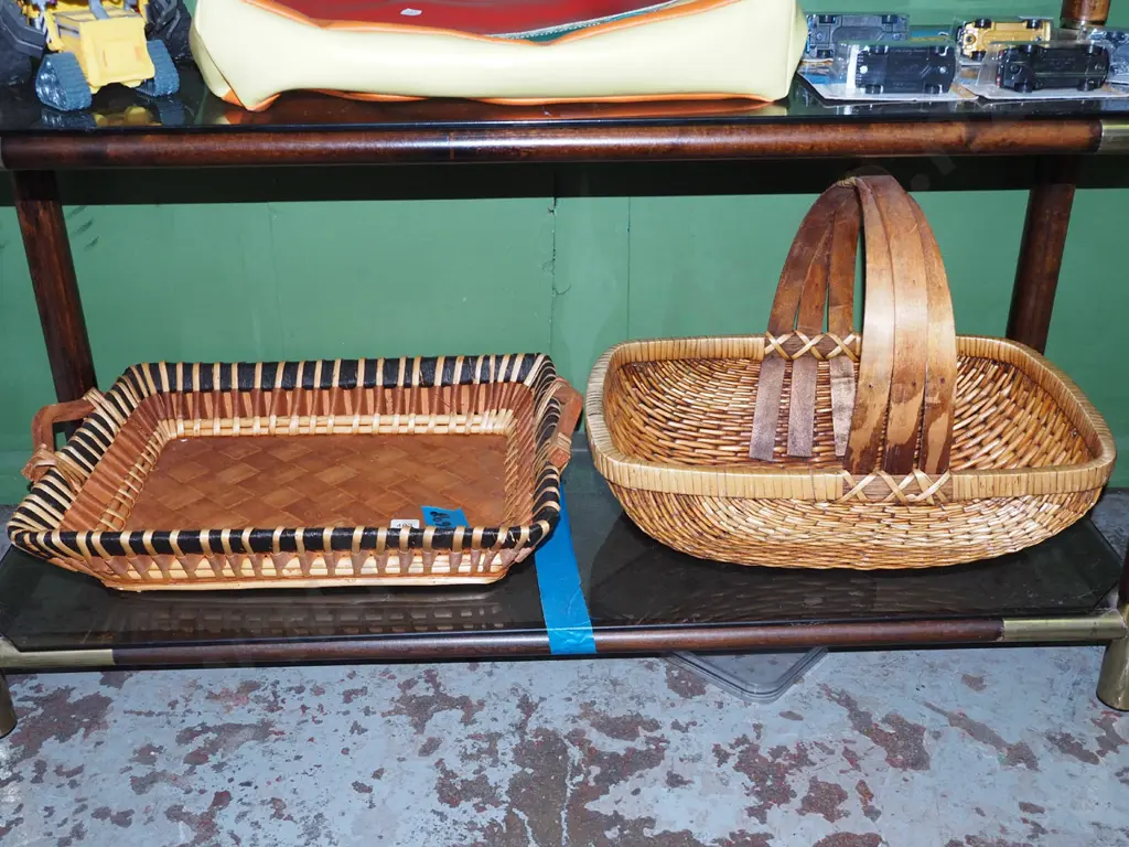 cane basket and tray Image 1++