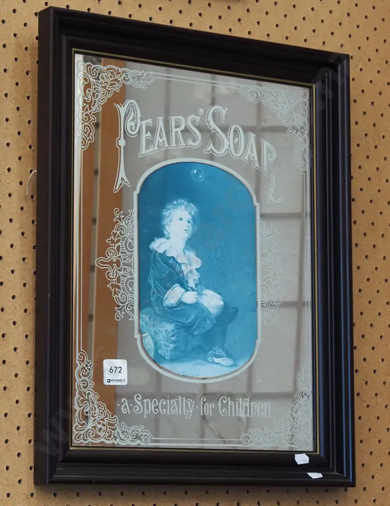 reproduction  Pears Soap advertising  mirror Image 1++