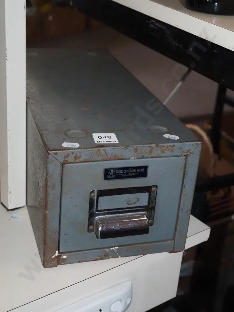 single index card filing drawer Image 1++