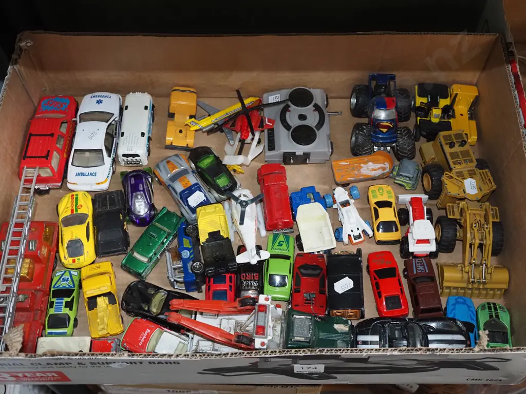 box of toy vehicles Image 1++