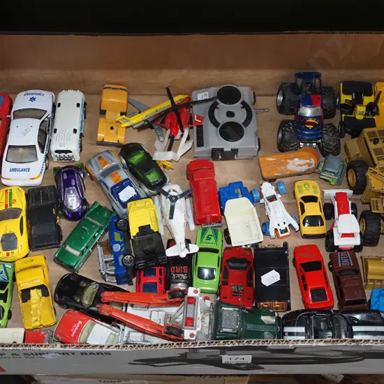 box of toy vehicles