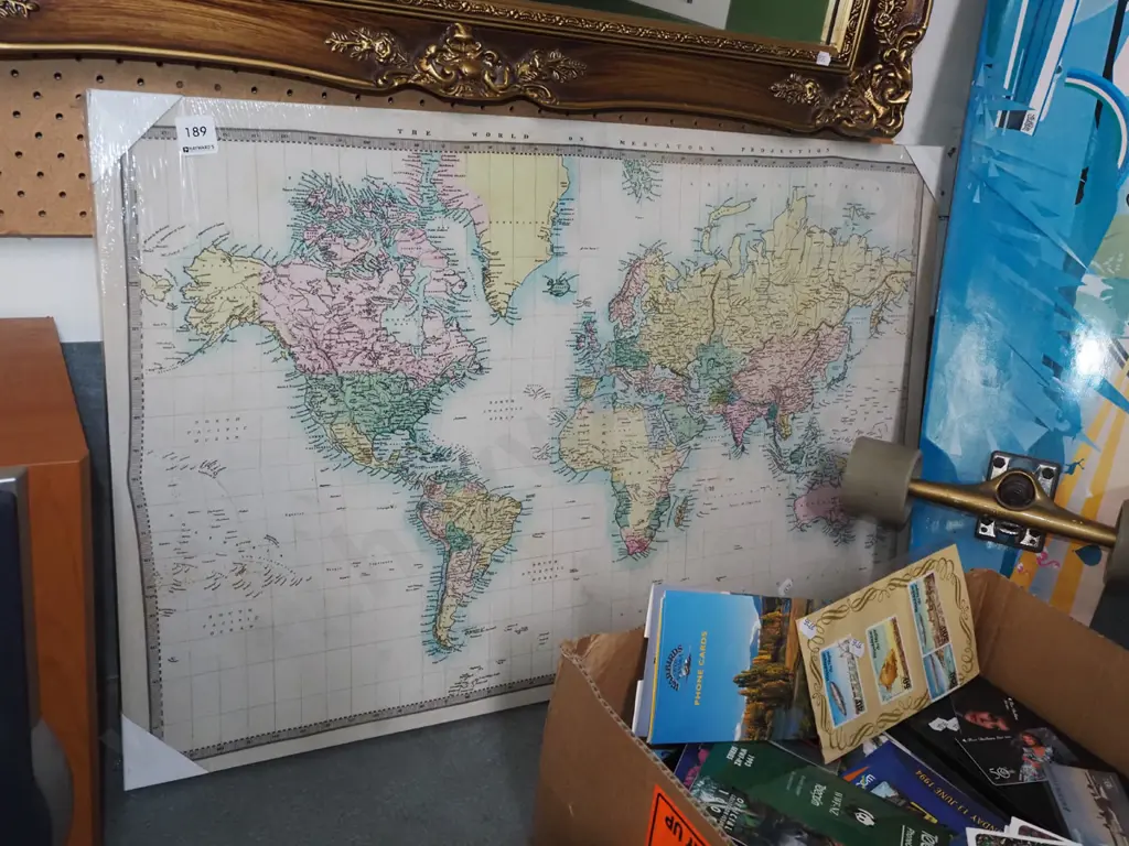 as new world map print on canvas Image 1++