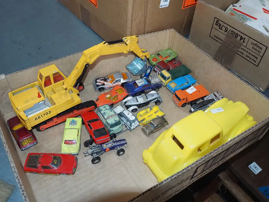 box of toy vehicles Image 1++