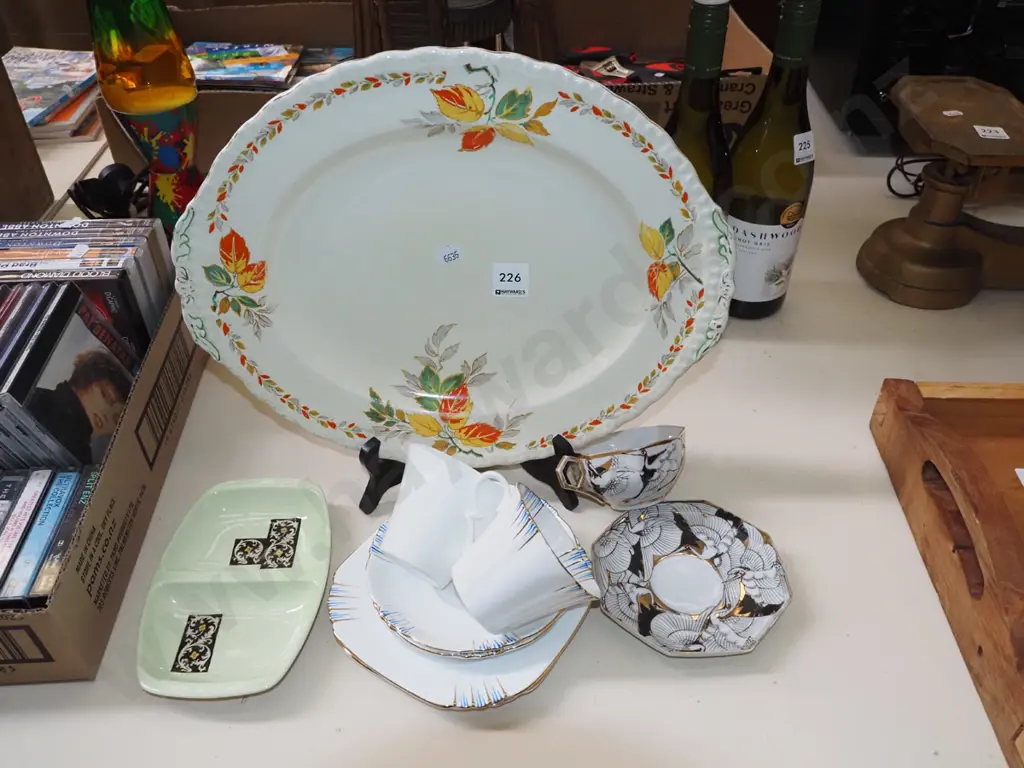 Grindley autumn leaves ashet - markings, Carlton Ware dish etc Image 1++